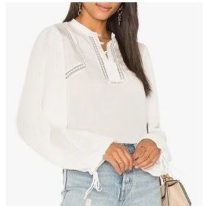 Anine Bing White Flowy Blouse